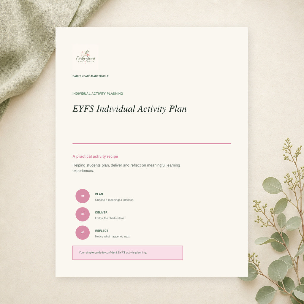 EYFS Individual Activity Plan